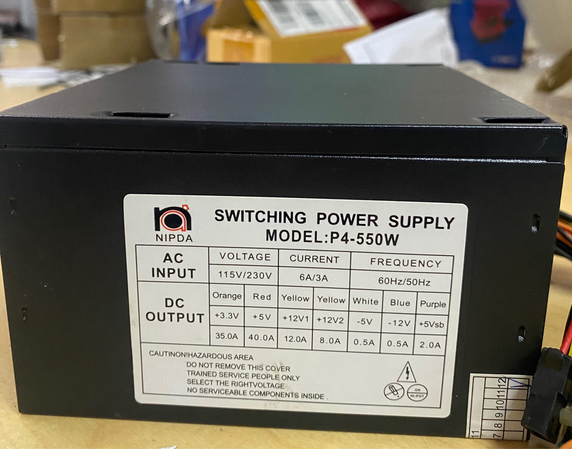 Power supply 550w 24pin สินค้าใหม่ประกัน 1ปี ใช้งานได้ดี