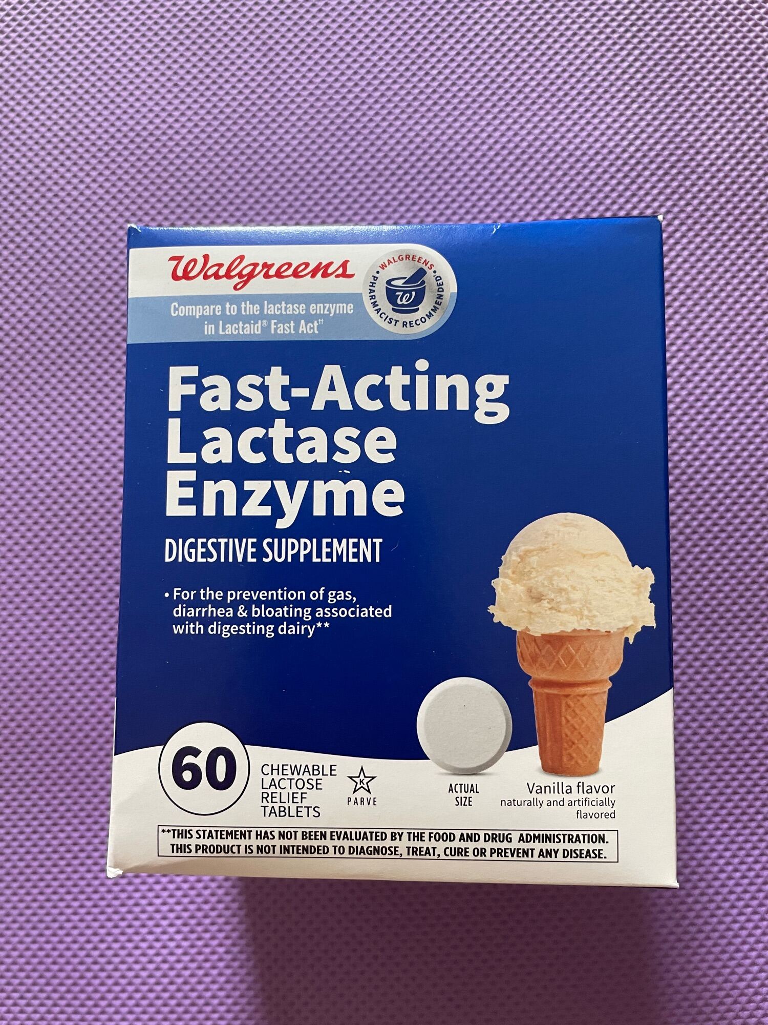 Walgreens Lactase Enzyme 9000 FCC ALU Lactose 60 chewable Lazada.co.th