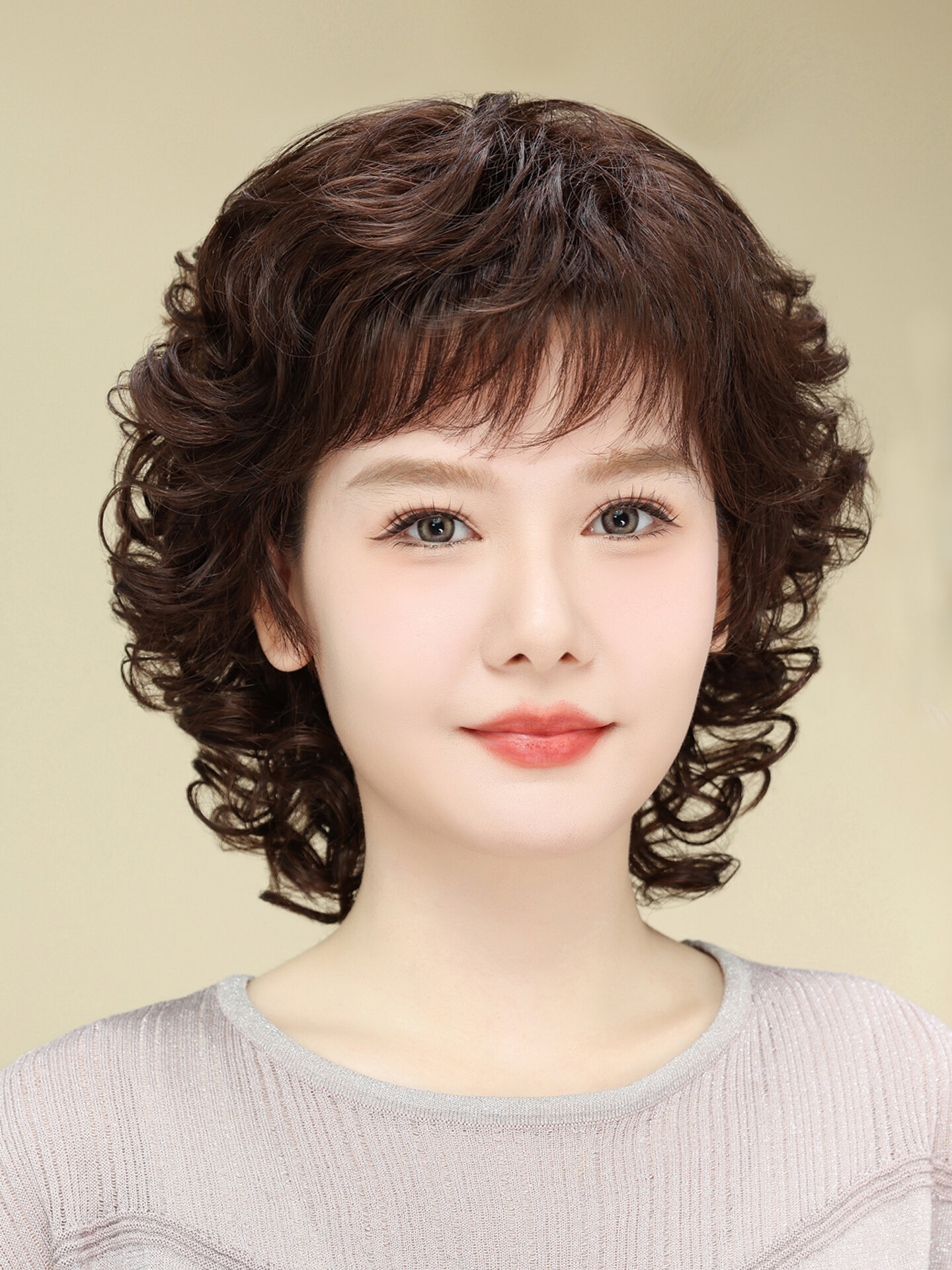 ผลิตภัณฑ์ความงามและการดูแลผิว BAIMEI SILK | Real Hair Full Wig for Women Long Curly