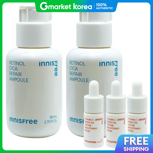 INNISFREE | Innisfree Retinol Cica Blemish Trace Ampoule Large Size 80ml X 2 + (Free Gift Blemish Toning Serum ราคา 3,318 บาท*ส่งฟรี