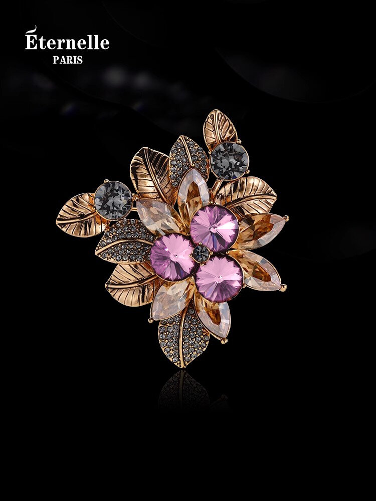 [Eternelle | Eternelle Austrian Crystal Brooch Simple Elegant Luxury Retro Floral Design Alloy Embedded Artificial Gem For Women,Eternelle | Eternelle Austrian Crystal Brooch Simple Elegant Luxury Retro Floral Design Alloy Embedded Artificial Gem For Wome ราคา 3,536 บาท*ส่งฟรี