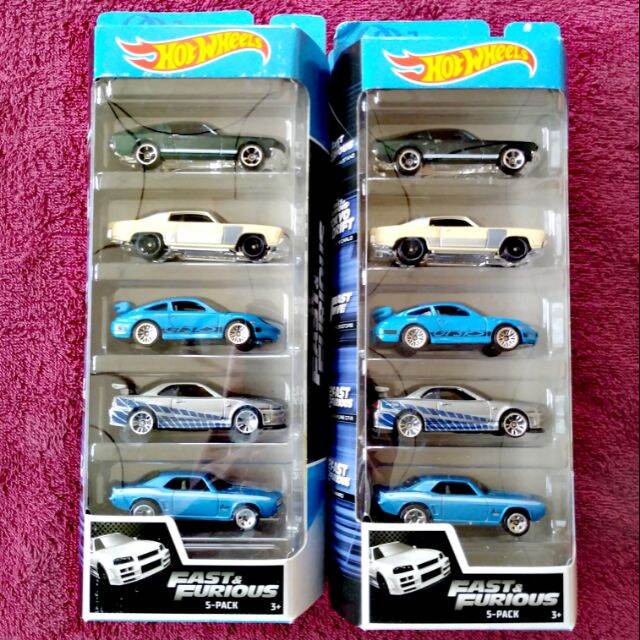 1/64​ Hot​Wheels.​ Fast​And​Furious​ แพค5คันกล่อง - บ้านรถเล็กเล็ก -  Thaipick