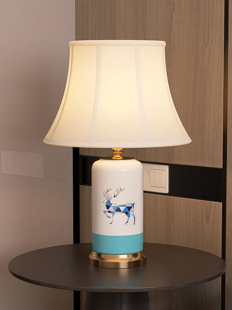 [Abotu | New Chinese Style All Copper Ceramic LED Bedside Lamp,Abotu | New Chinese Style All Copper Ceramic LED Bedside Lamp,] ราคา 4,647 บาท*ส่งฟรี