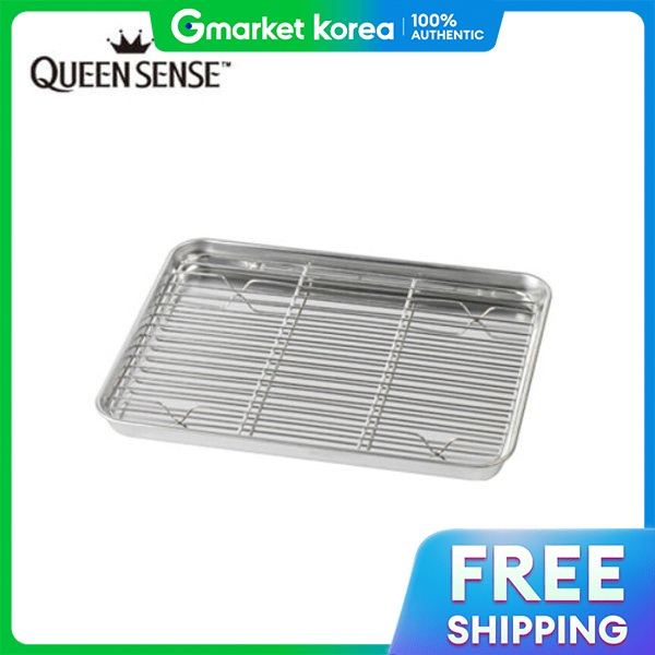Queen Sense | Queensense Stainless Steel Kitchen Tray, Square 315, for Oven, Cooking, Frying, Resting Tray ราคา 1,298 บาท*ส่งฟรี