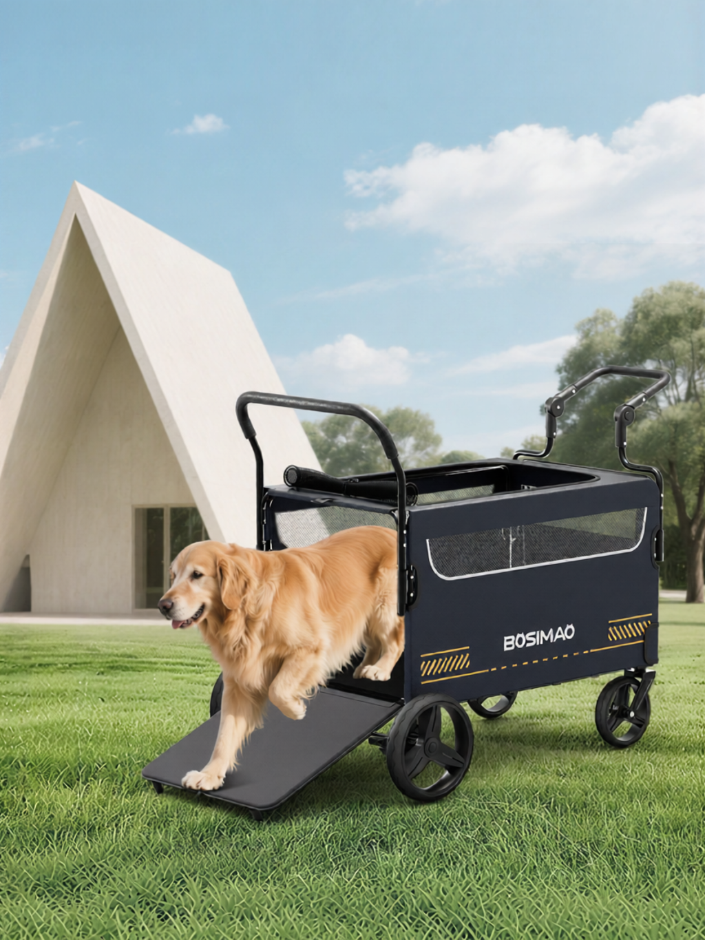BOSIMAO | Foldable Reversible Large Capacity Dog Cart ราคา 7,864 บาท*ส่งฟรี
