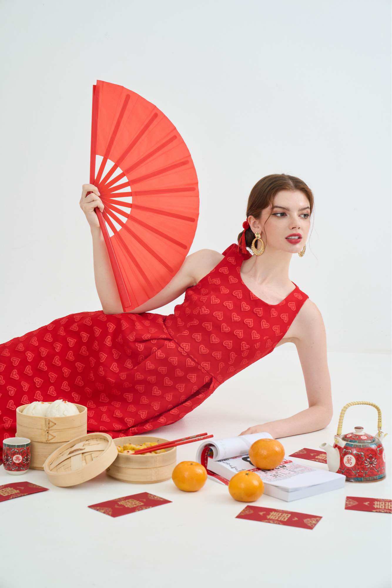 ROSSARIN - ชุดแดง ตรุษจีน วาเลนไทน์ Hailey Heart Dress - ยี่ห้อ Rossarin ราคา 2,480 บาท*ส่งฟรี