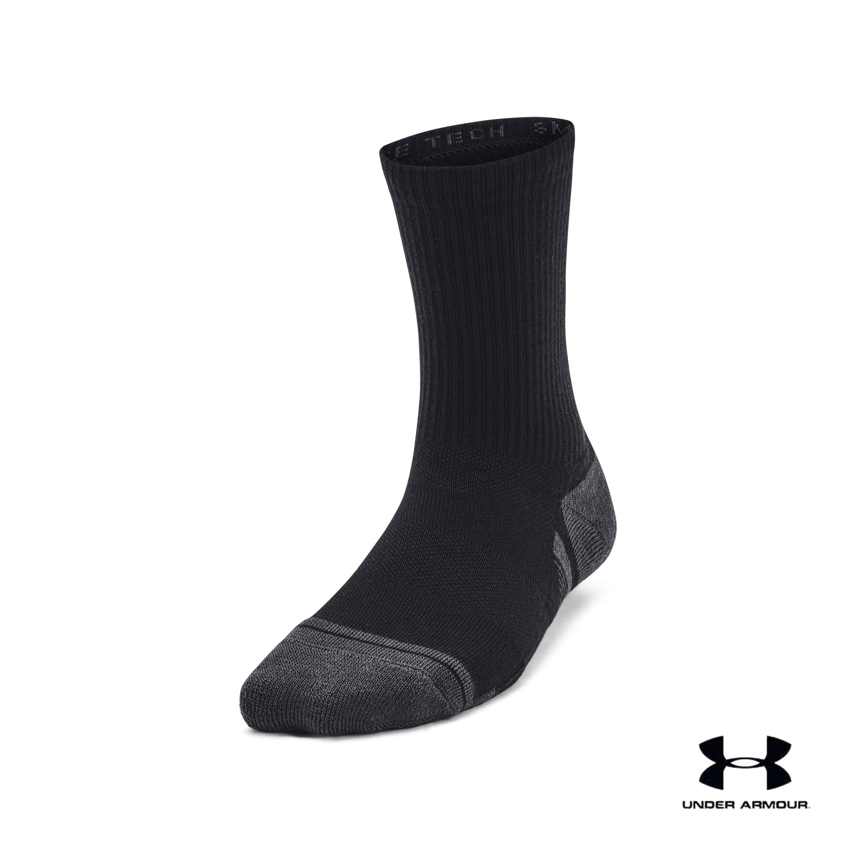 Under Armour Kids' UA Performance Tech 3-Pack Crew Socks ราคา 590 บาท*ส่งฟรี
