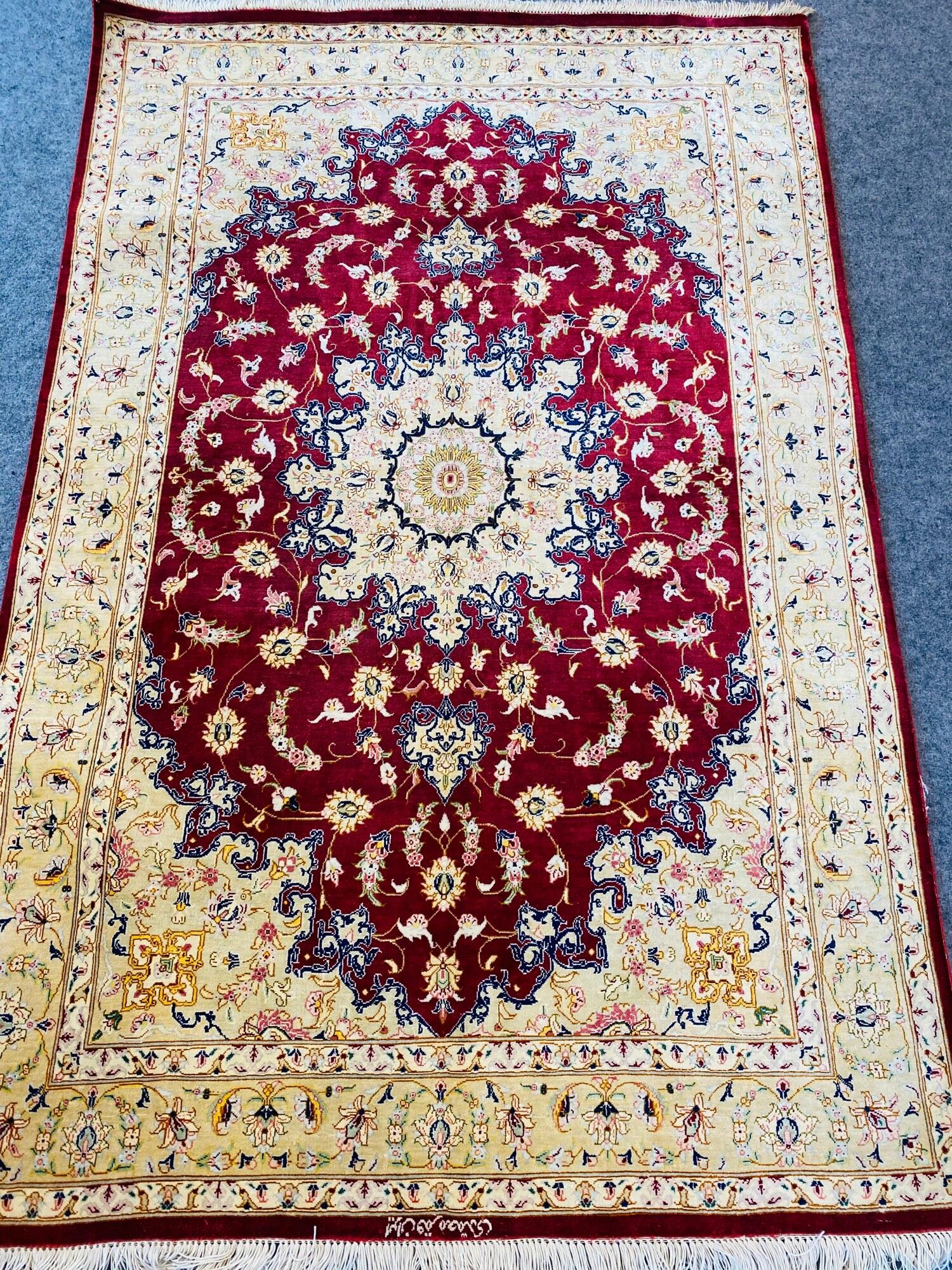 Signature Persian 100% silk carpet size 100x150 cm from Iran hand made ราคา 150,000 บาท*ส่งฟรี