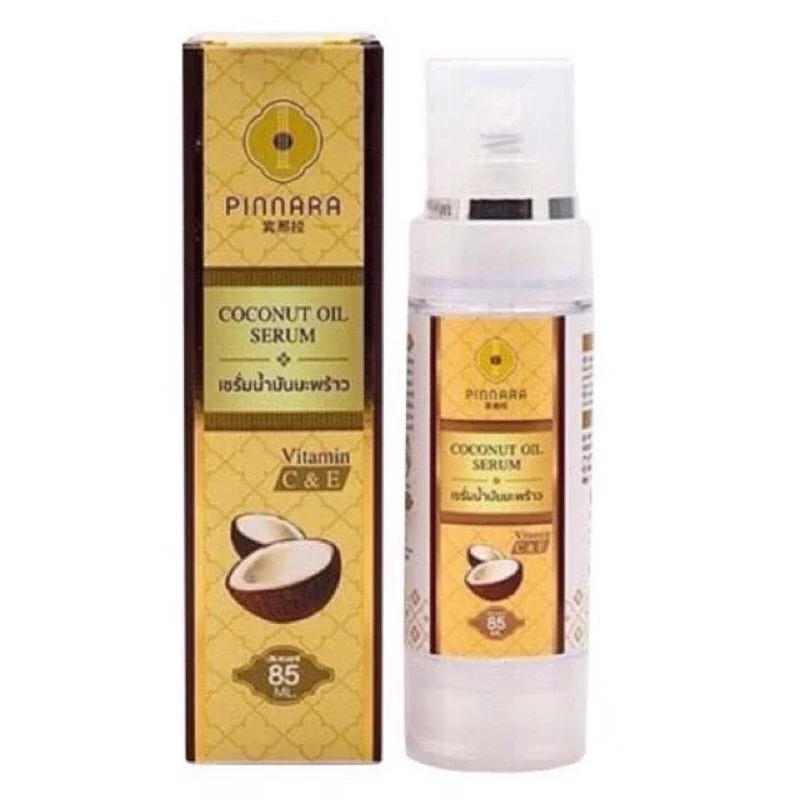 เซรั่มน้ำมันมะพร้าว พิณนารา [85 ml.] Pinnara พินนารา น้ำมันมะพร้าวสกัดเย็น บำรุงผม ผิวหน้า ผิวกาย ราคา 179 บาท*ส่งฟรี