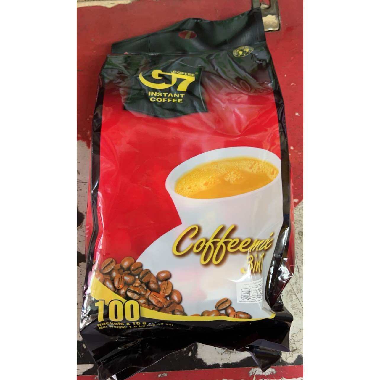 กาแฟเวียดนาม G7 3in1 Instant Coffee กาแฟ จีเซเว่น ขนาด 100 ซอง ราคา 395 บาท*ส่งฟรี