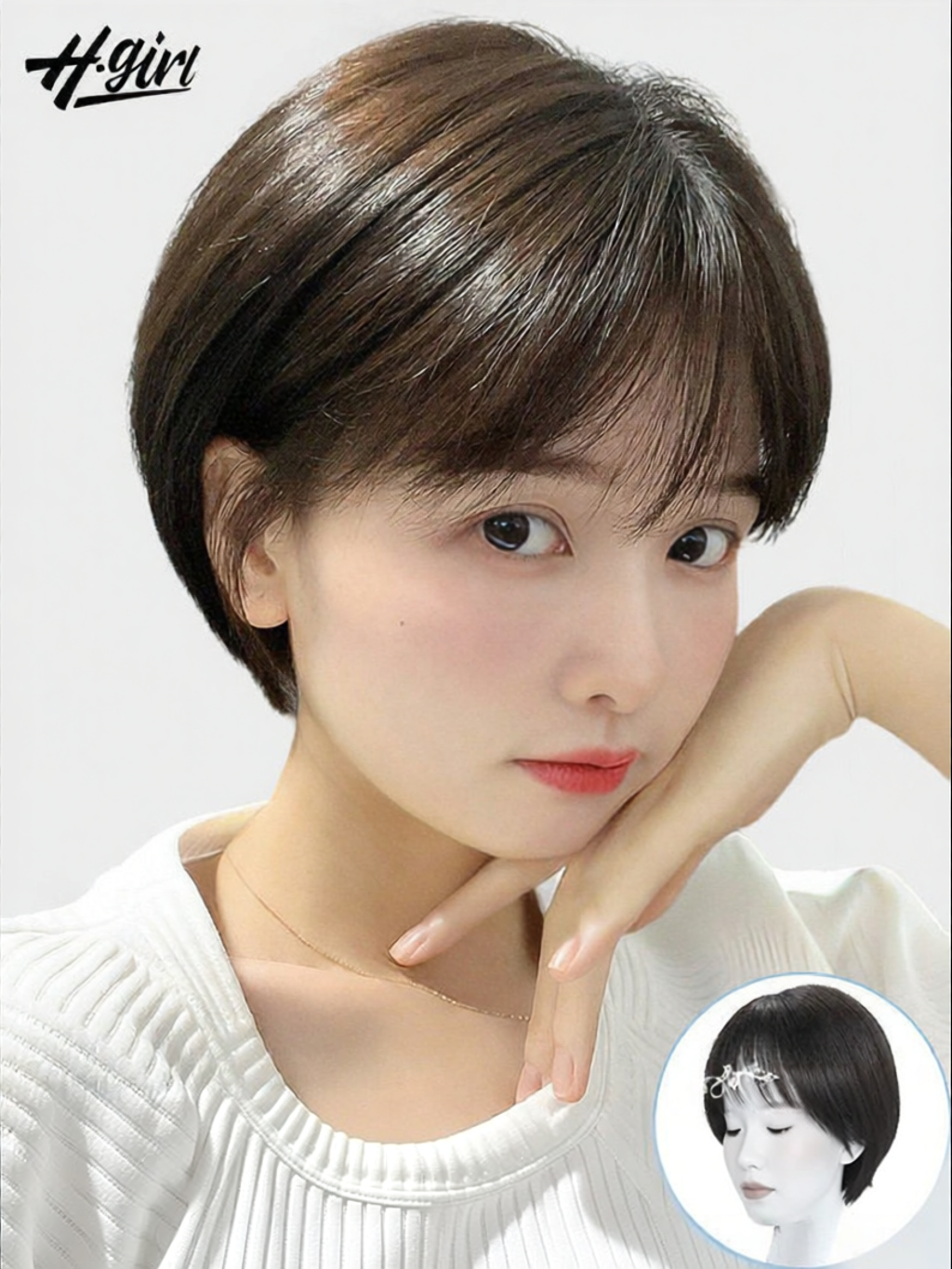 H.GIRL | Poufy Volume Hairpiece Topper Supplemental Real Human Hair One-piece Seamless Invisible Hair Extension ราคา 10,228 บาท*ส่งฟรี