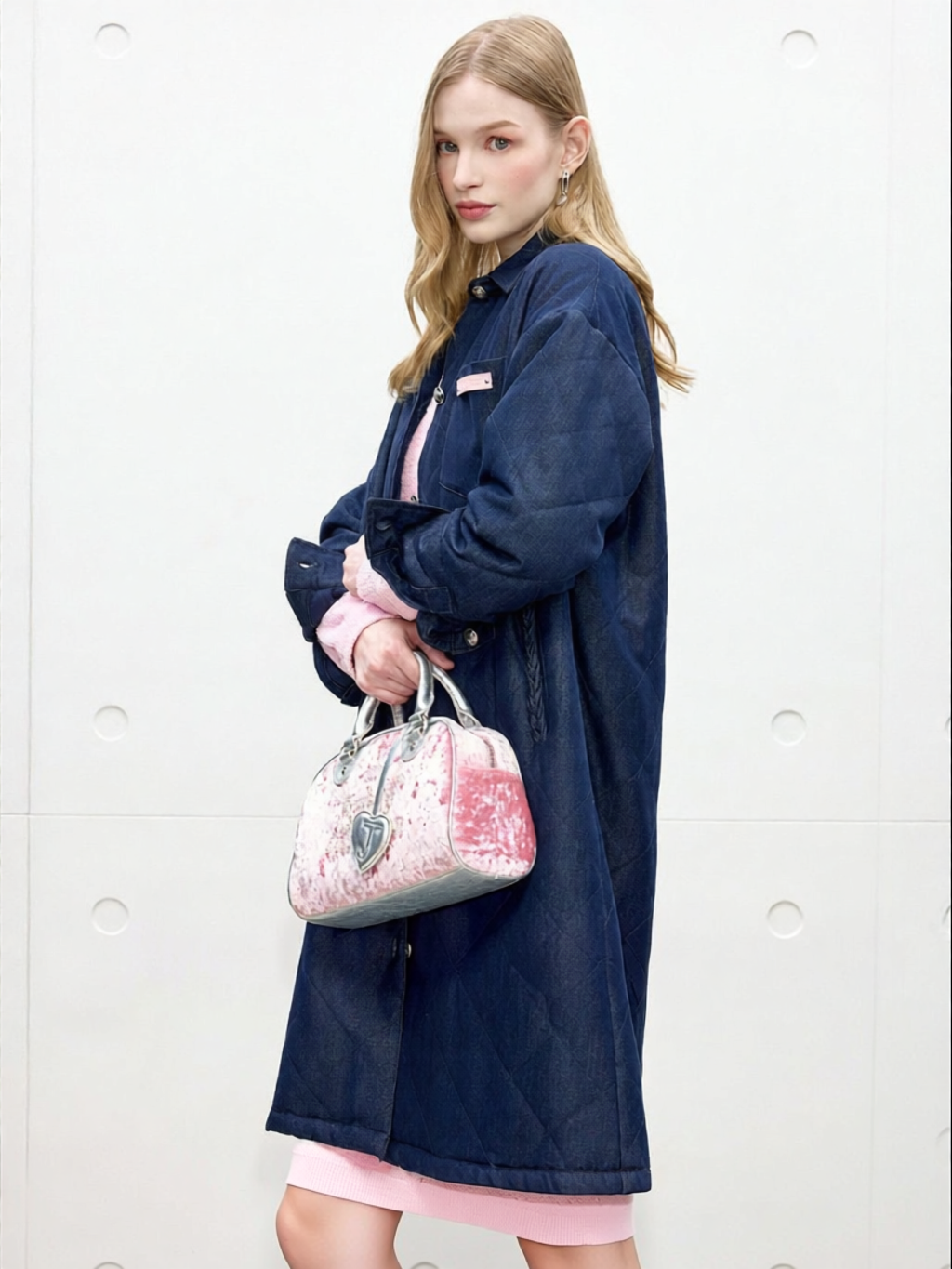 Juicy Couture | Denim Thick Cotton Padded Overcoat Mid-Length ราคา 6,615 บาท*ส่งฟรี