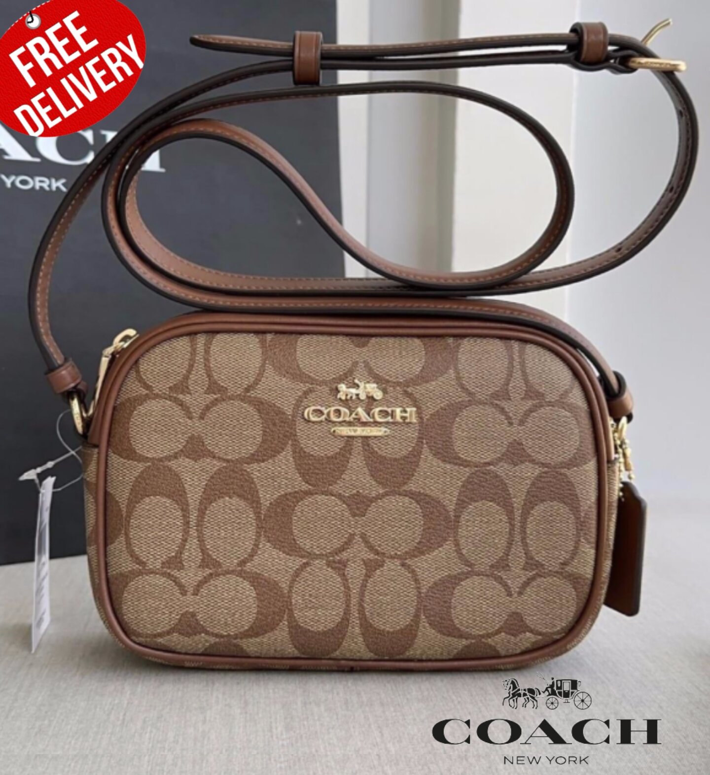 กระเป๋าสะพาย COACH C9926 MINI JAMIE CAMERA BAG IN SIGNATURE CANVAS