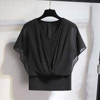 YEZATIIO | เสื้อชีฟองแขนแบบปีกค้างคาวสำหรับผู้หญิง
