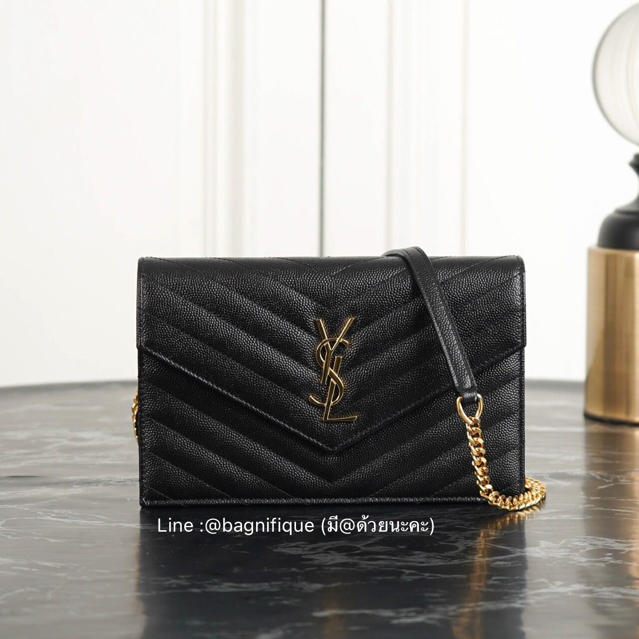 YSL WOC 9_ GREY CHEVRON GHW - bagnifiquethailand