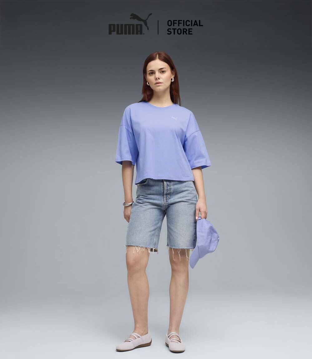PUMA Prime/Select WARDROBE Essentials Oversized Short Tee Women Purple - 62974370 ราคา 1,012 บาท*ส่งฟรี