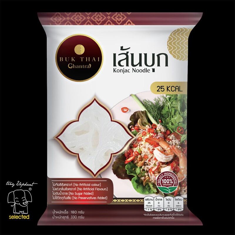 KETO Konjac เส้นบุกแท้ บุกคีโต บุกสุขภาพ Low Calories 180 g. Gluten