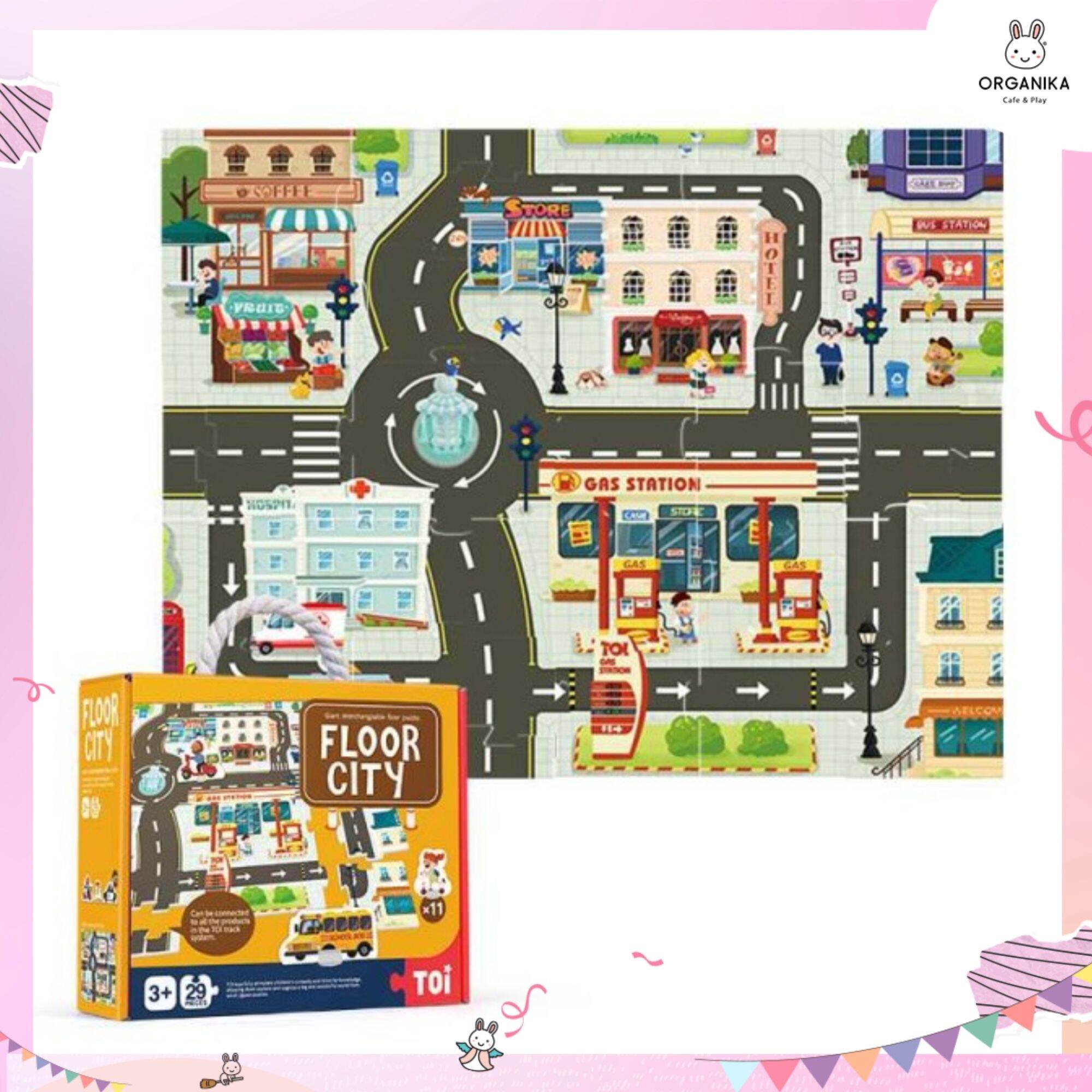 ตัวต่อชุดเริ่มต้นสร้างถนน ทางรถไฟ และเมืองแบรนด์ TOi รุ่น Floor Puzzle ราคา 780 บาท*ส่งฟรี