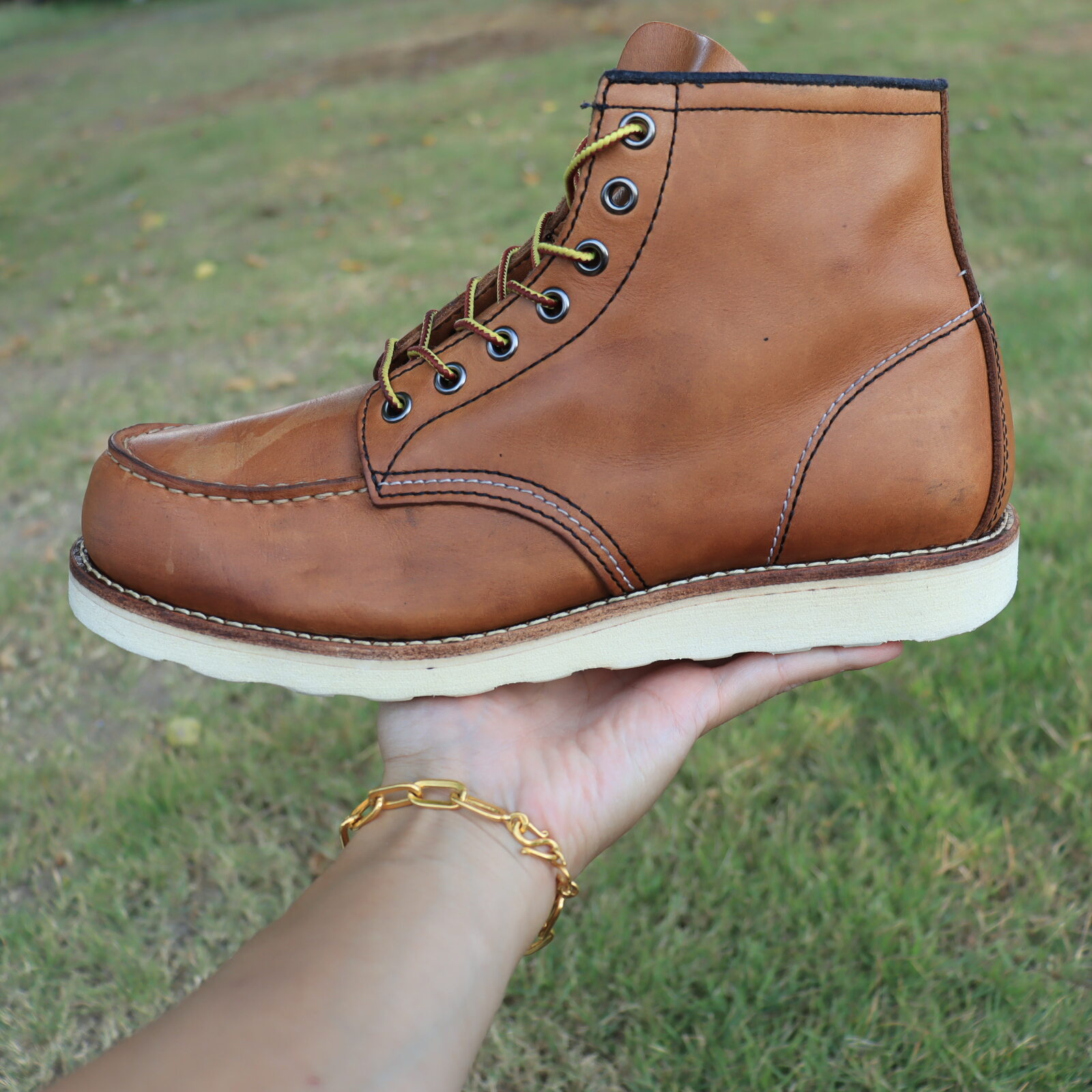 Hawkins moc cheap toe boots