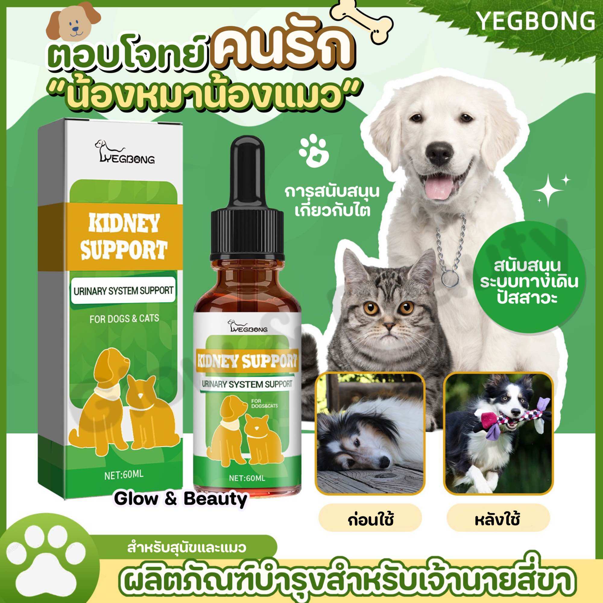 【 ชื้อ 1 แถม 1 】Yegbong อาหารเสริมสำหรับสัตว์เลี้ยง Reddog 60ML เพิ่มพลังงานและความมีชีวิตชีวาให้กับอ่างอาบน้ำ ราคา 99 บาท*ส่งฟรี
