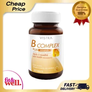 ภาพหน้าปกสินค้าVistra B-Complex Plus Minerals 30\'s วิสทร้า บีคอมเพล็กซ์ มิเนรอล 30 ที่เกี่ยวข้อง