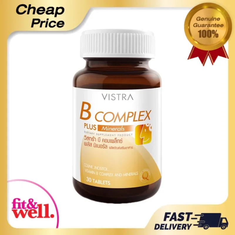 ภาพหน้าปกสินค้าVistra B-Complex Plus Minerals 30's วิสทร้า บีคอมเพล็กซ์ มิเนรอล 30 จากร้าน B-FIT & WELL บน Lazada