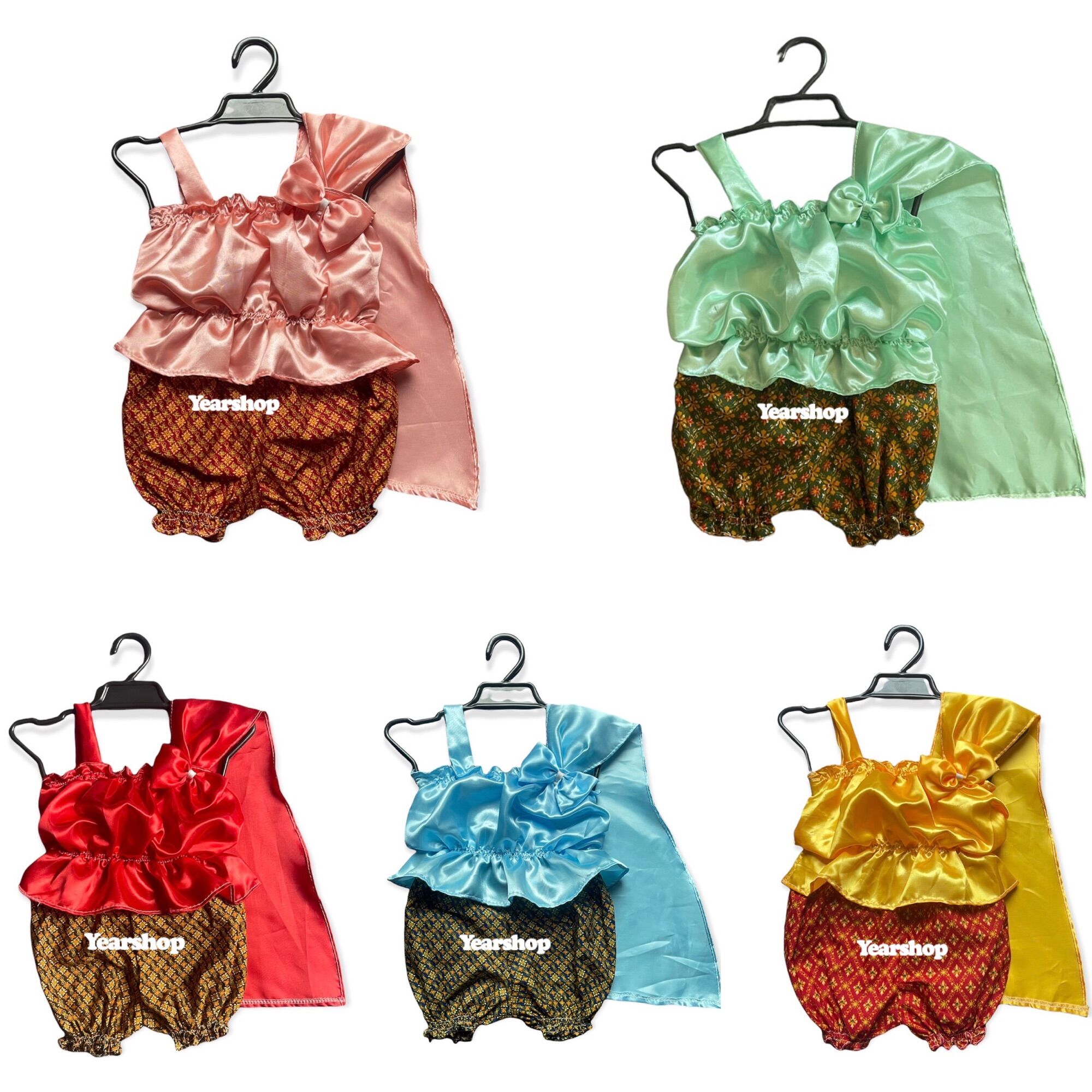 ชุดไทยเด็กผู้หญิง เด็กเล็ก ชุดไทยสไปเด็ก ใส่สงกรานต์ ใส่ลอยกระทง ราคา  69 บาท*ส่งฟรี