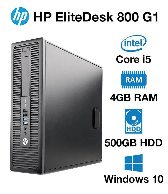 HP EliteDesk 800 G1 SFF I5-4570 Ram 4gb HDD 500GB มือสองสภาพสวย
