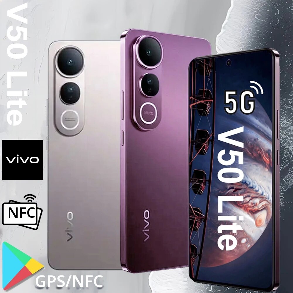 vivo | สมาร์ทโฟน VIVO V50Lite 12GB+512GB แบตเตอรี่ 6500mah ใช้งานได้ยาวนาน/ฟังก์ชัน NFC สมาร์ทโฟนแฟชั่น ราคา 8,197 บาท*ส่งฟรี