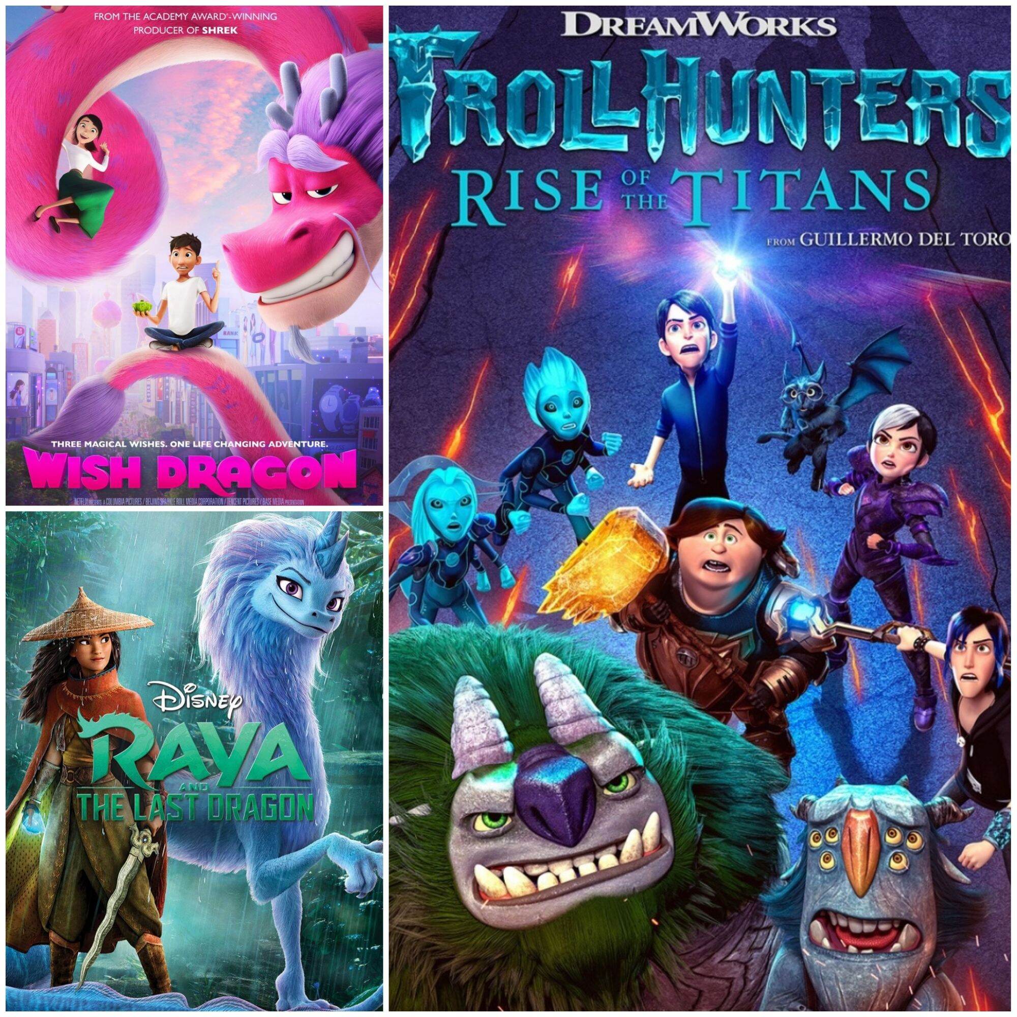 Dvd หนังการ์ตูนใหม่ - รายา/มังกรอธิษฐาน/Trollhunters มัดรวม 3 เรื่องดัง # หนังการ์ตูน #แพ็คสุดคุ้ม - Poohstudio1999 - Thaipick