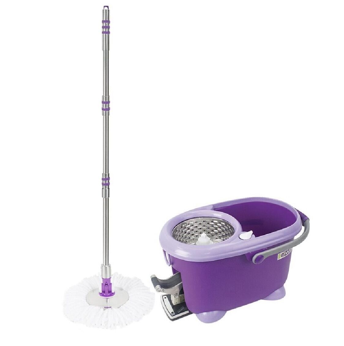 Be Wish ชุดถังปั่นสแตนเลส + ไม้ถูพื้น สปินม็อบ ถังถูพื้น Spin mop ไม้ม็อบ โบโบแม็กซ์ซีรีส์ 2 แถม ผ้าถูพื้น Refill 1ผืน ราคา 2,200 บาท*ส่งฟรี