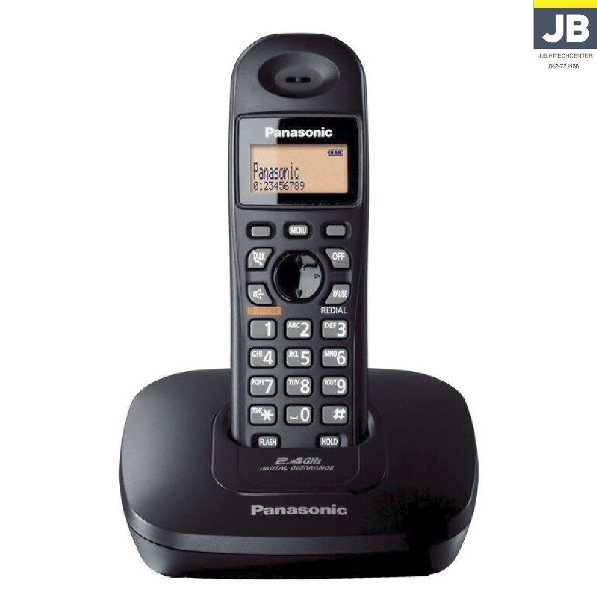 โทรศัพท์บ้านไร้สาย PANASONIC รุ่น KX-TG3611BX ราคา 2,890 บาท*ส่งฟรี