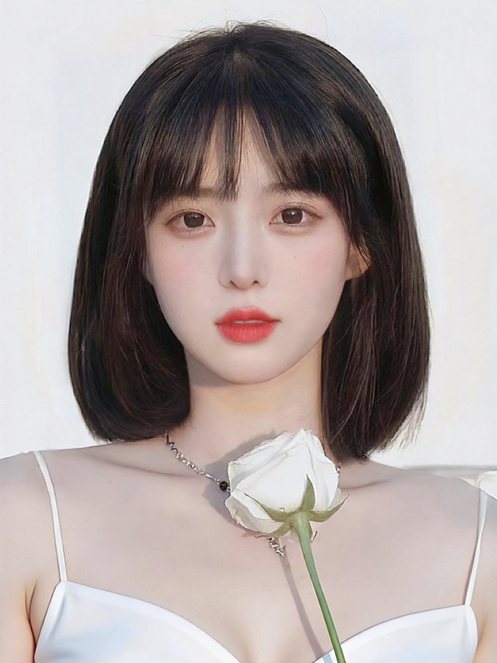 รูปสินค้า MENGSIQIAN | Short Real Human Hair Handmade Stylish Natural Full Wig