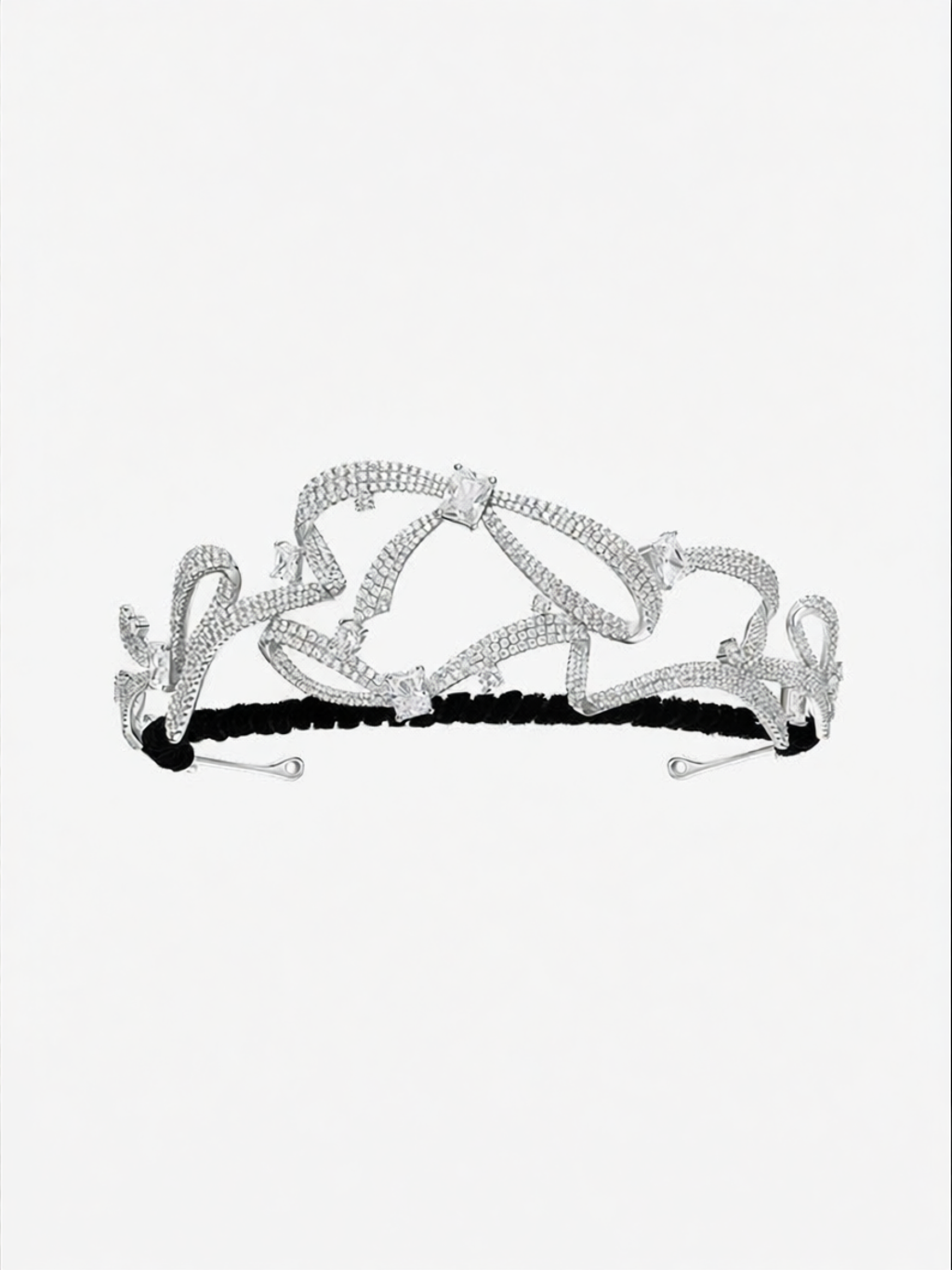 HEFANG Jewelry | Elegant Lightweight Luxury Ribbon Candy Tiara - รูปที่ 1