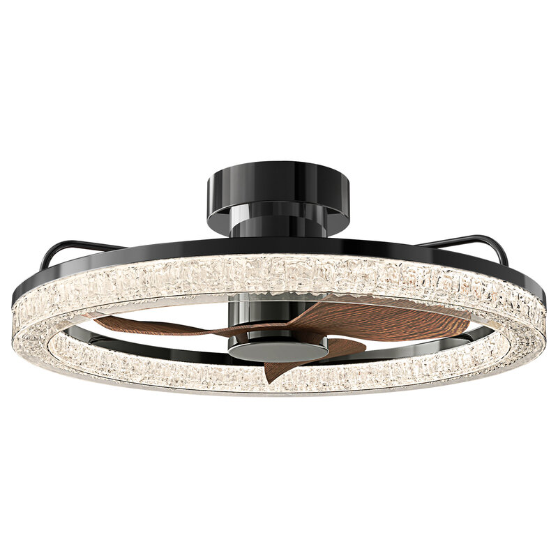 NSWR | Italian Luxury Retro Walnut Grain Variable Speed Large Wind Silent Fan Lamp ราคา 9,214 บาท*ส่งฟรี