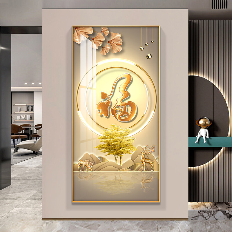 [XIANGTUYIN | Modern Minimalist Luxury Vertical Blessing Character Wall Art,XIANGTUYIN | Modern Minimalist Luxury Vertical Blessing Character Wall Art,] ราคา 1,970 บาท*ส่งฟรี