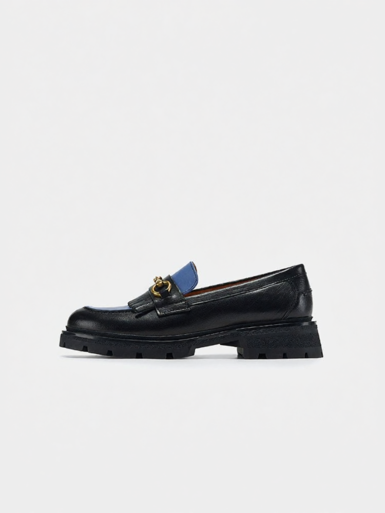 BOERDIQI | Thick Sole Height-increasing Color-block Loafers ราคา 8,294 บาท*ส่งฟรี