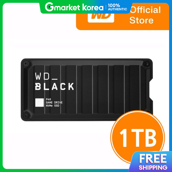 หน่วยความจำ SSD Solid State Drive WD Black P40 Game Drive 1Tb Usb3.2 Gen2X2 ภายนอกแบบพกพาที่ปรับให้เหมาะกับเกมเมอร์ ราคา 17,509 บาท*ส่งฟรี