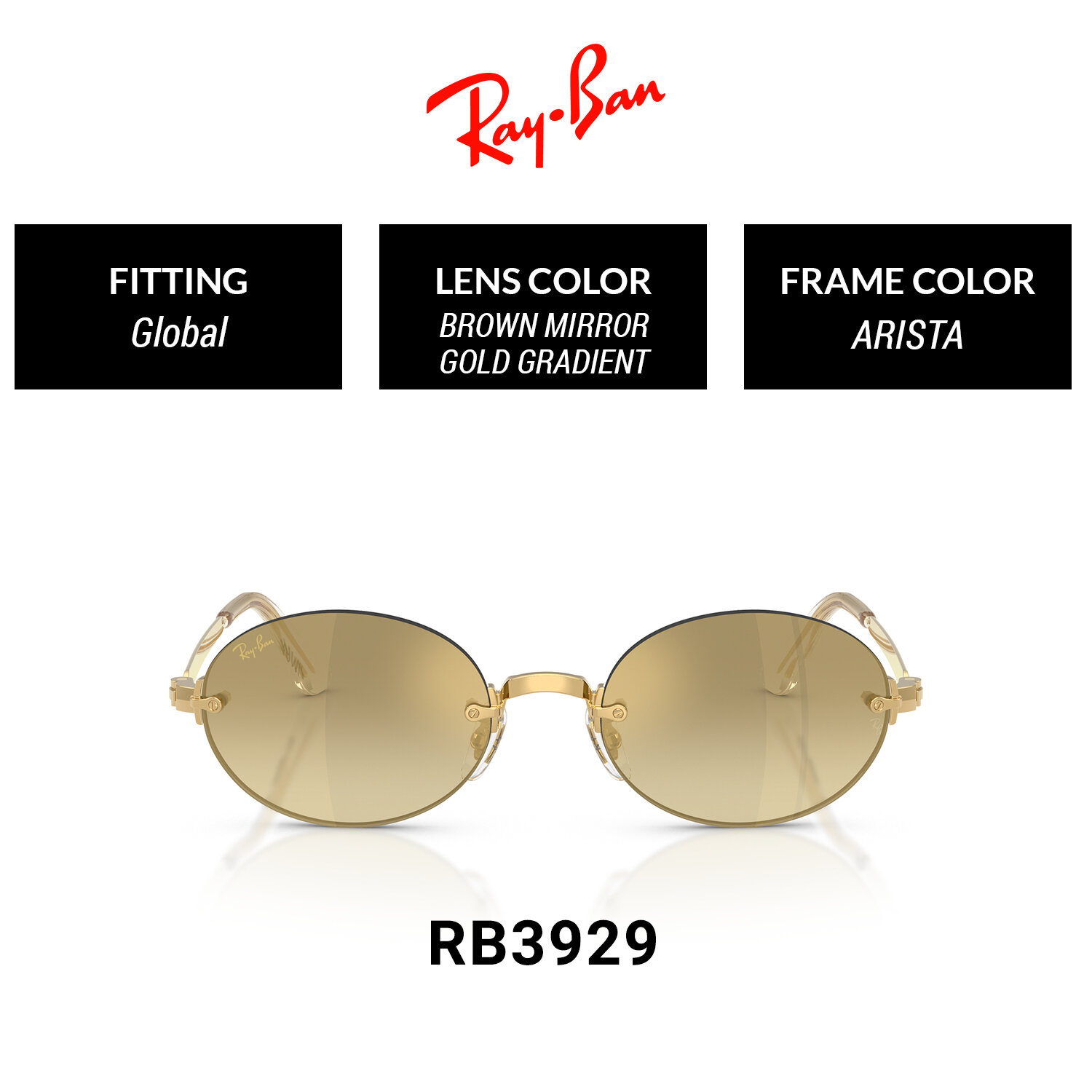 Ray-Ban 0Rb3929 001/7I54 ราคา 8,850 บาท*ส่งฟรี