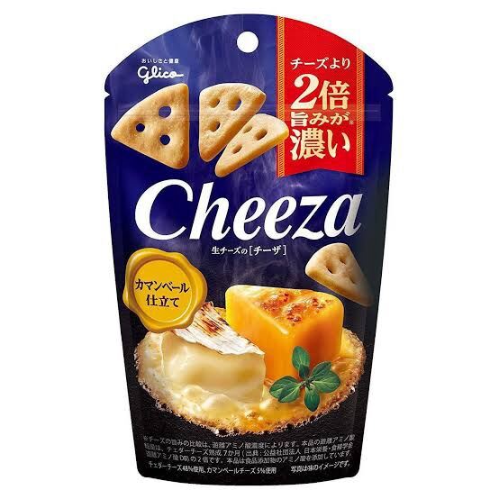 Glico Cheeza สีน้ำเงิน รสกามองแบชีส ขนม บิสกิต แครกเกอร์ 40g หอมชีสมาก อร่อยมาก ของฝากญี่ปุ่น มี