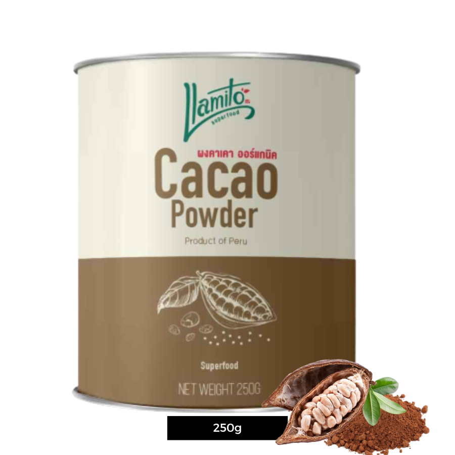⭐Organic Cacao Powder ผงคาเคา ออร์แกนิค 100% คัดเกรดคุณภาพ Organic Cacao ขนาด 250 กรัม ราคา 338 บาท*ส่งฟรี
