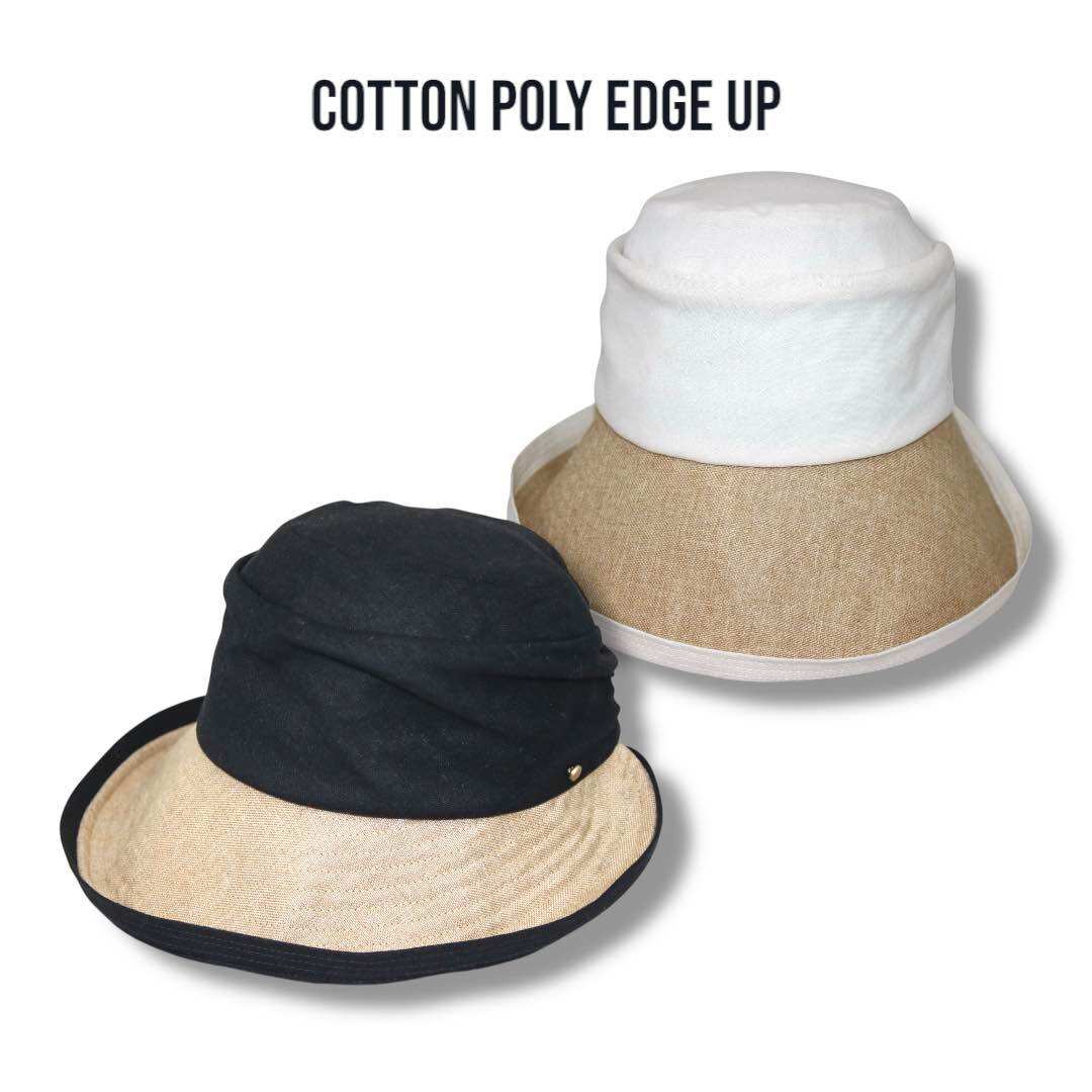 Muak Cotton poly edge up หมวกผ้าคอตตอนและโพลีเอสเตอร์ สวมใส่สบาย เหมาะกับทุกลุคทุกสไตล์ พกพาสะดวกสามารถพับได้ ราคา 952 บาท*ส่งฟรี