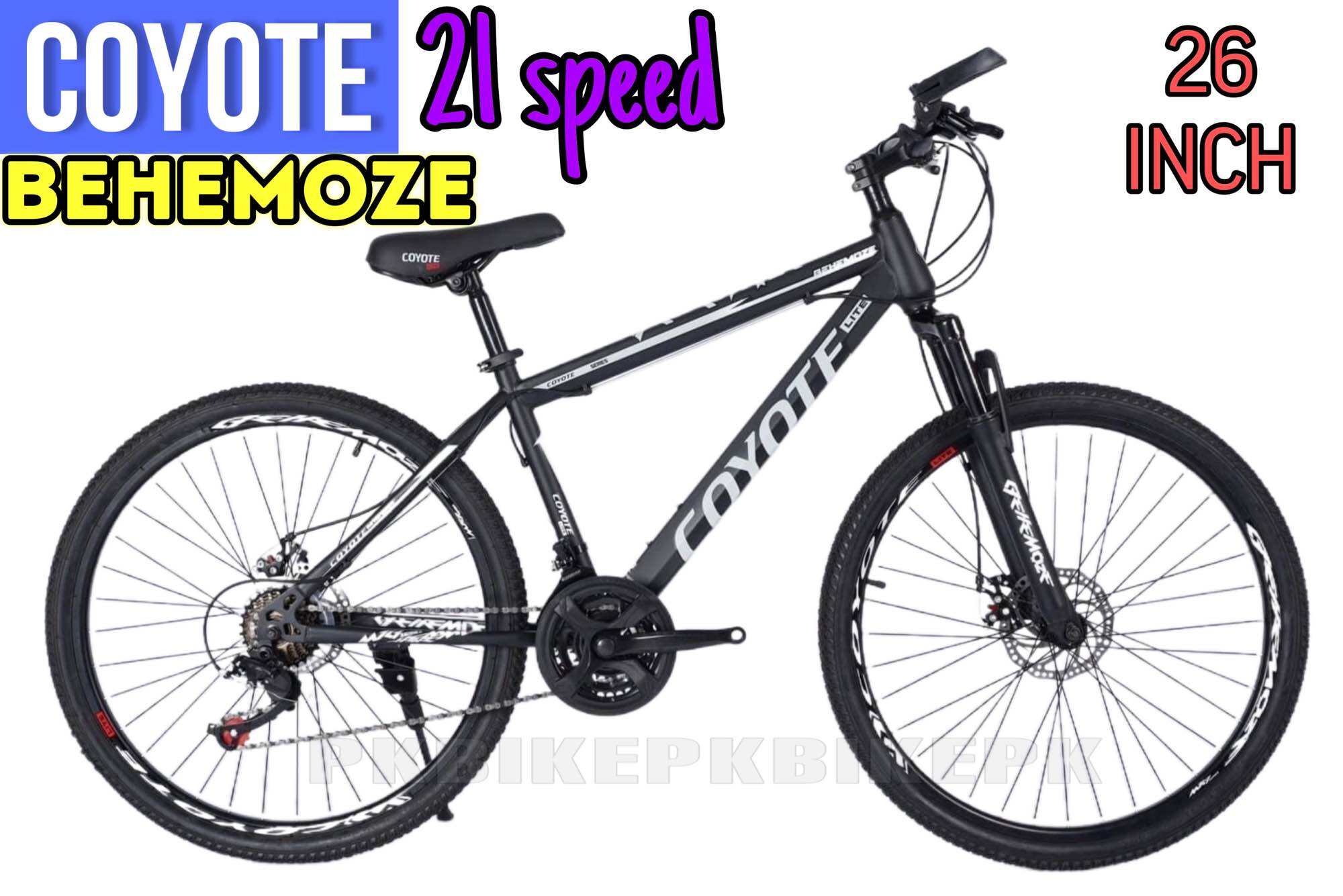 COYOTE จักรยานเสือภูเขา Coyote รุ่น Behemoze 26นิ้ว เกียร์ 21 สปีด โช๊ครับแรงกระแทกอย่างดี ราคา 3,050 บาท*ส่งฟรี