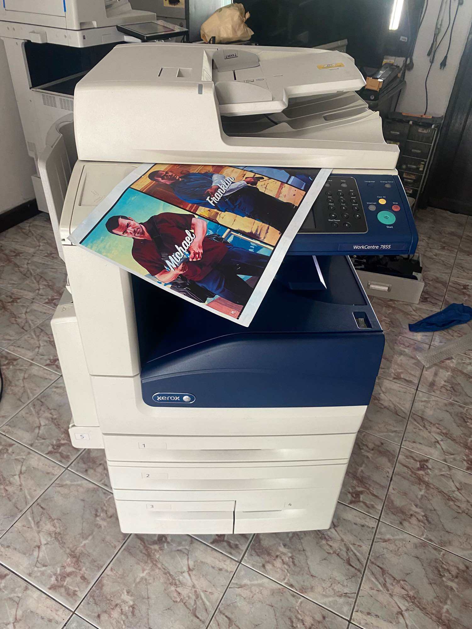 เครื่องถ่ายเอกสาร ,ถ่ายสติ๊กเกอร์xerox7855 ราคา 28,000 บาท*ส่งฟรี