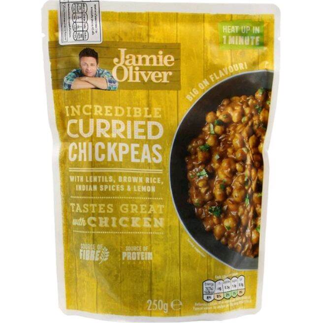 Jamie Oliver Incredible Curried Chickpeas ข้าวกล้อง ผสม ถั่วเลนทิลล์