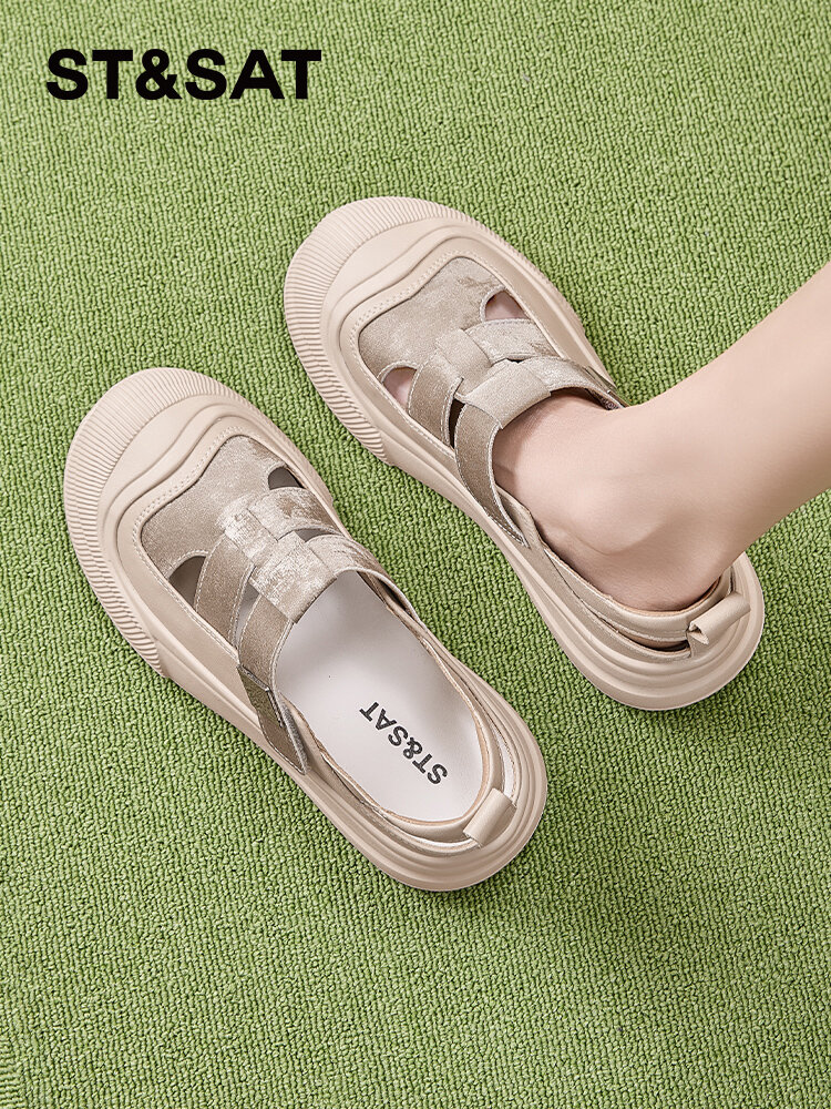 ST&SAT | Thick Sole Comfortable Outside Wear New Summer Women's Sandals ราคา 3,812 บาท*ส่งฟรี