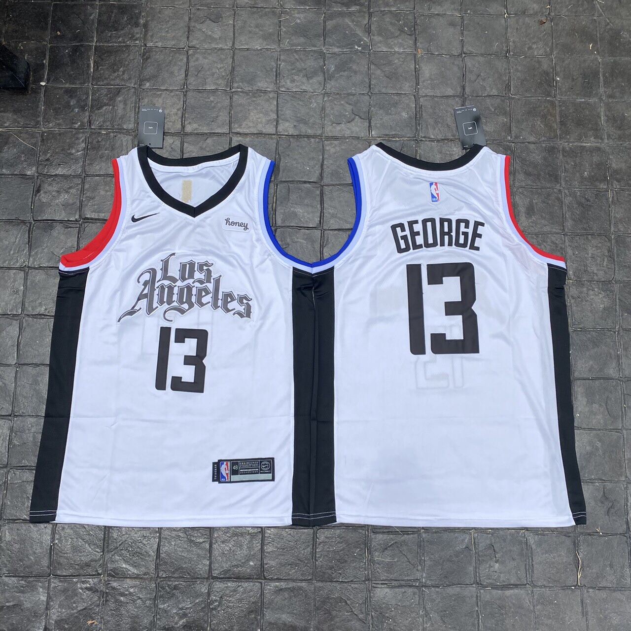 เสื้อบาสเกตบอลbasketball.jerseys(พร้อมจัดส่ง)#Los Angeles Clippers.13.Paul George.(WH)