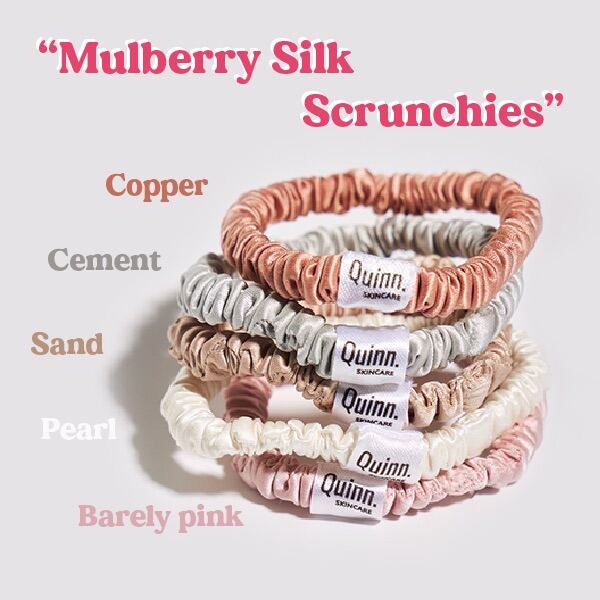 ⭐️Quinn *Petite Size* Mulberry Silk Scrunchies - ยางรัดผมผ้าไหมมัลเบอร์รี่ 22 momme / 6A Grade Quality ยางมัดผม ไม่กินผม ไม่เจ็บหัว ไม่ปวดหัว มัดได้3ทบ สบายหัว