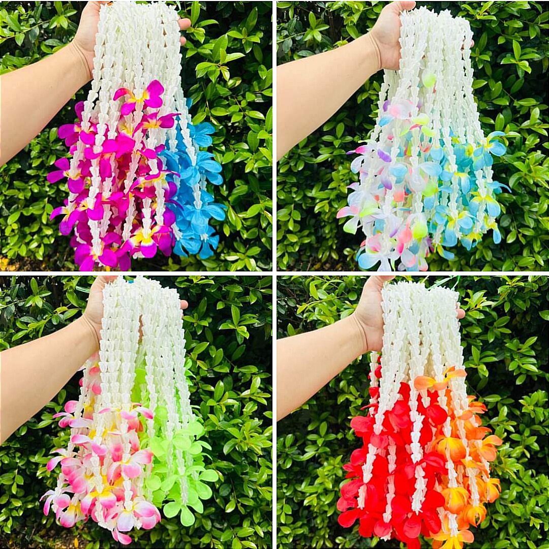 Yok thip:(💥12ชิ้น)💥คละสี💥 ดอกไม้ พวงมาลัยคล้องคอ ดอกไม้เล่นสงกรานต์ ดอกไม้คล้องคอ เทศกาลสงกรานต์ มาลัยดอกไม้ ราคา  169 บาท*ส่งฟรี