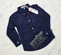 เสื้อเชิ้ตเด็ก**เเขนยาวลายจุดสีพาสเทล**
